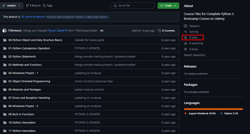 Evaluate Repository Popularity and Activity - Review the Star Count